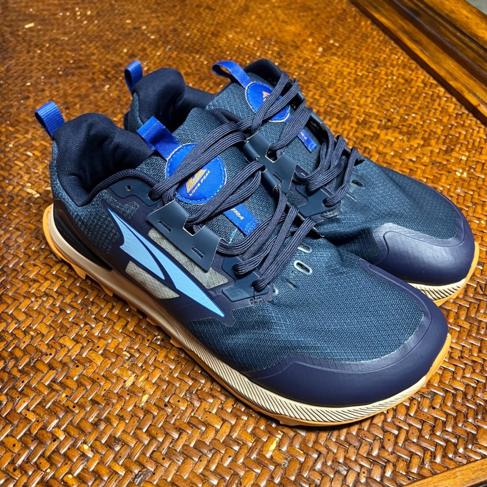Altra Lone Peak 7 Mens 10.5 Wide Navy Blue Trail Running Shoes AL0A82BX445